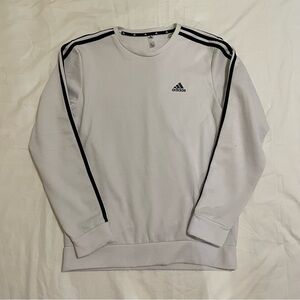 white Adidas crewneck sweatshirt